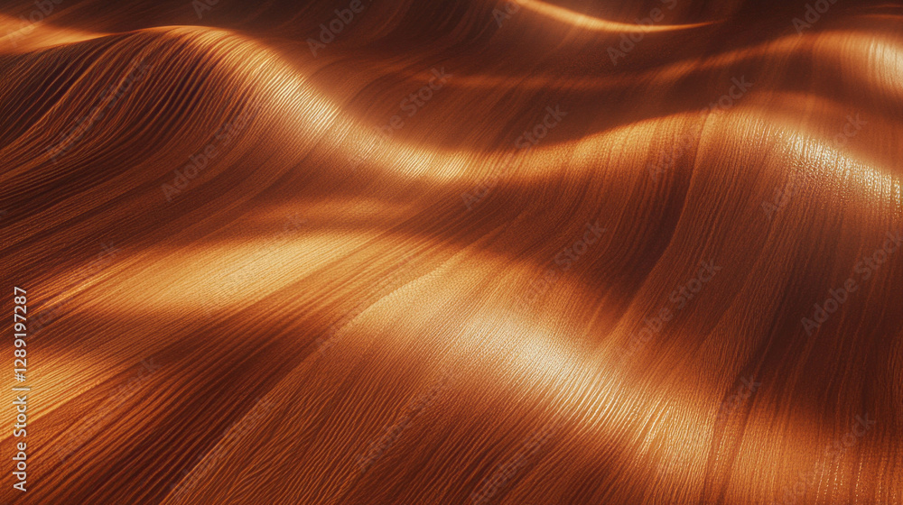 Poster rich mahogany texture with open grain and warm soft light for interior design