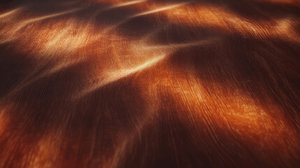 Rich mahogany wood texture with open grain and warm lighting for interior design concepts