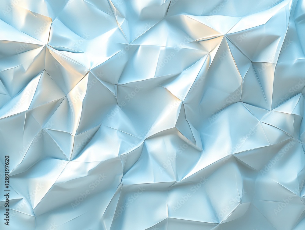 Aufkleber abstract blue paper background with wrinkled geometric pattern