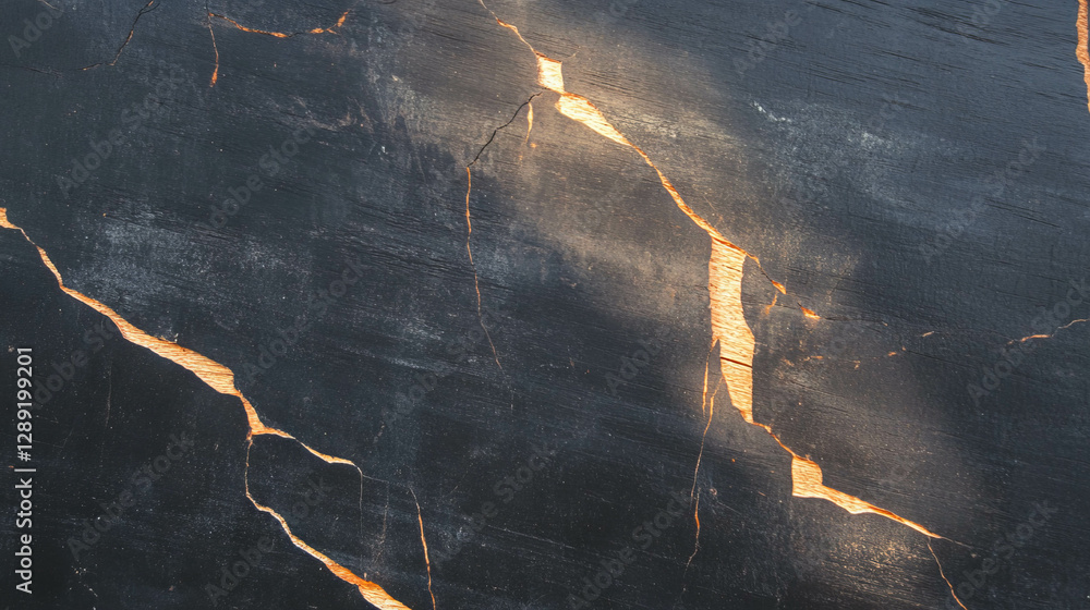 Aufkleber texture of mango wood with fine light cracks for natural design elements