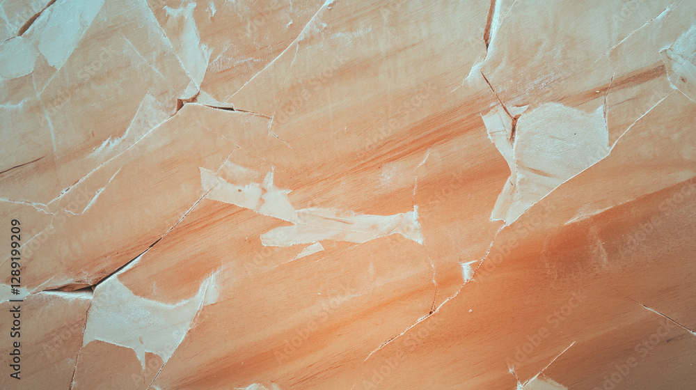 Aufkleber close-up texture of mango wood with light cracks for design and craft inspiration