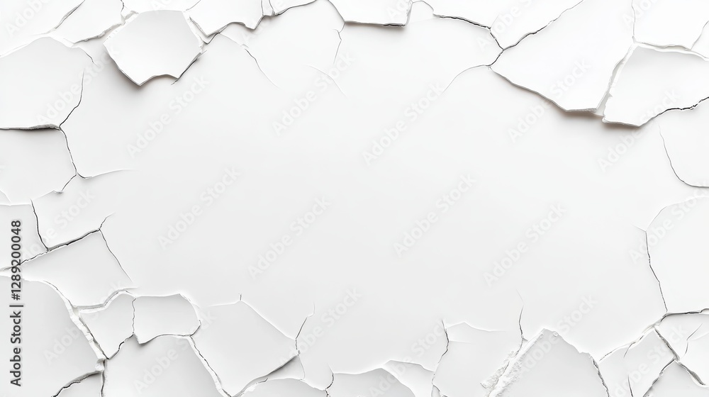 Poster abstract minimalist design, white surface with central circular void a study in contrast and emptine