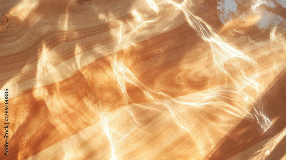 Poster Abstract texture of maple and glass with soft light reflections for design and art projects