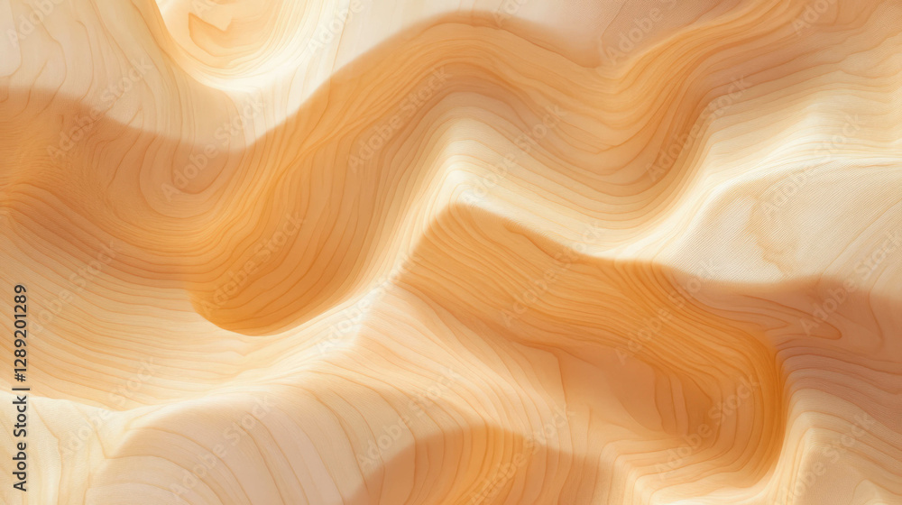 Poster maple wood texture with curly figure and wavy grain pattern for design