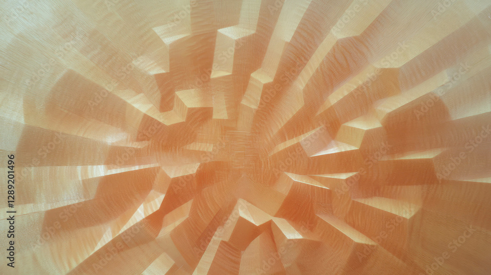 Poster Abstract maple wood texture with geometric end grain pattern for modern design