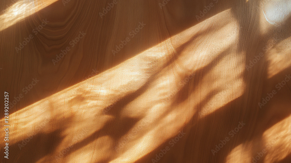 Poster Warm and soft light on maple wood texture with matte varnish