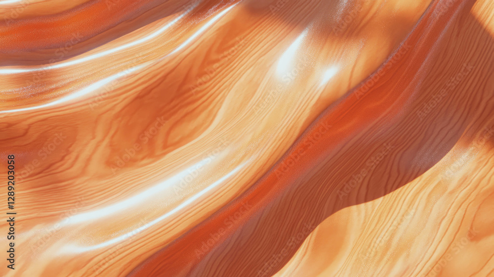 Aufkleber smooth varnished maple texture with bright waves for wooden surface design