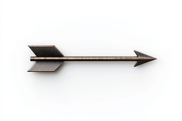 A sleek bronze arrow on a clean white background, ideal for direction and focus imagery.