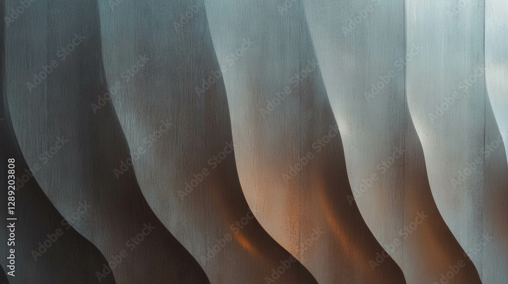 Poster abstract wave patterns on matte mdf texture for modern interior design