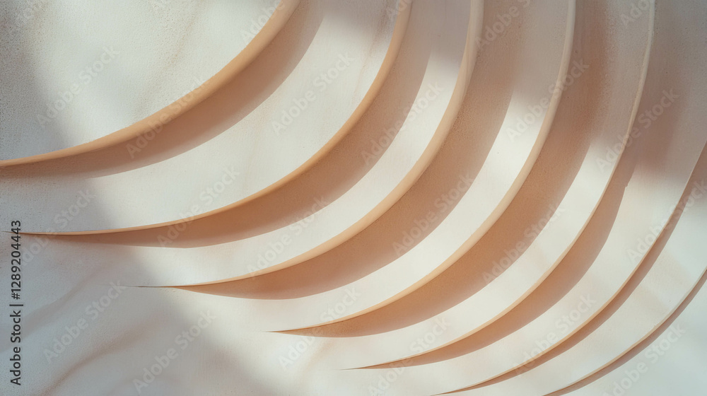 Poster Abstract mdf texture with circular saw marks and light patterns for design