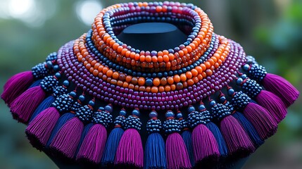 A necklace is a beautiful piece of jewelry worn around the neck, often made from precious metals like gold, silver, or platinum. It can feature stunning gemstones, delicate pearls, or intricate beads,