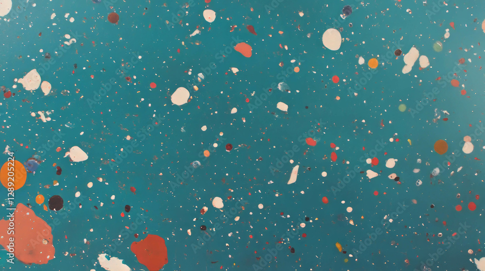 Poster colorful speckled mdf texture with varied paint patterns for creative design