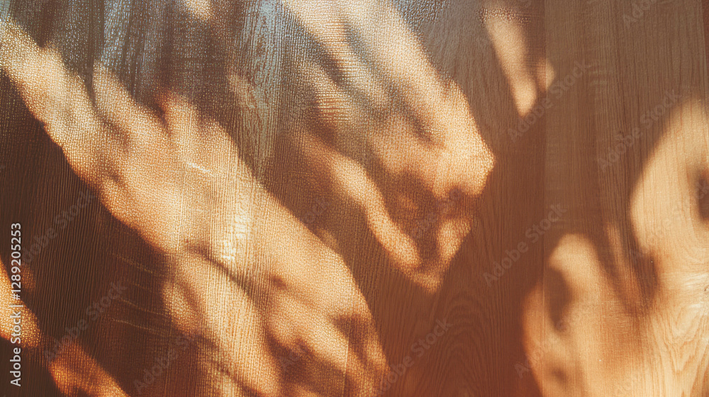 Poster warm organic mdf texture with soft shadows and wood grain pattern