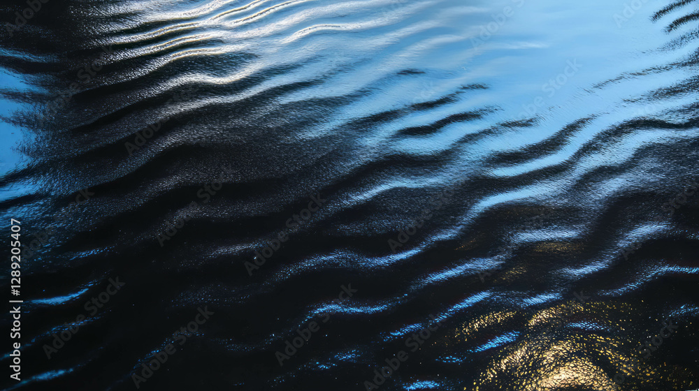 Poster mesmeric waves of textured surface with soft light reflections for design inspirations