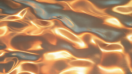 Obraz premium Abstract metallic waves with warm glow for design and background inspiration