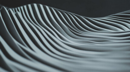 Obraz premium Abstract ribbed grey paper texture with light grey tones for design