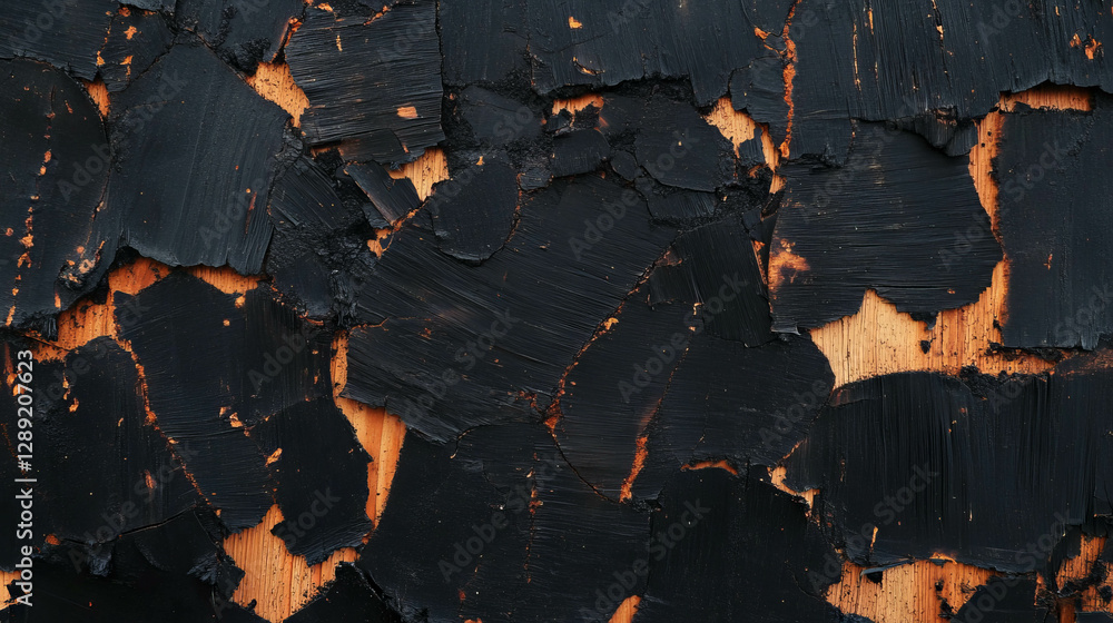 Aufkleber burned osb wood texture with charred edges for design and art projects