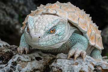 Naklejka premium A Cordylus cataphractus (armadillo lizard), detailed and unique, natural setting