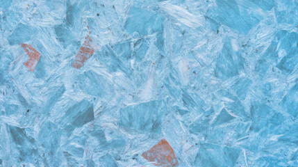 Obraz premium Abstract blue textured surface of osb with loosely packed strands for design and background use