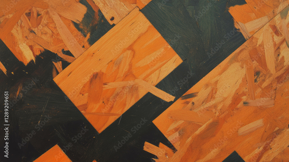 Poster Rustic abstract pattern with stained osb texture for artistic design