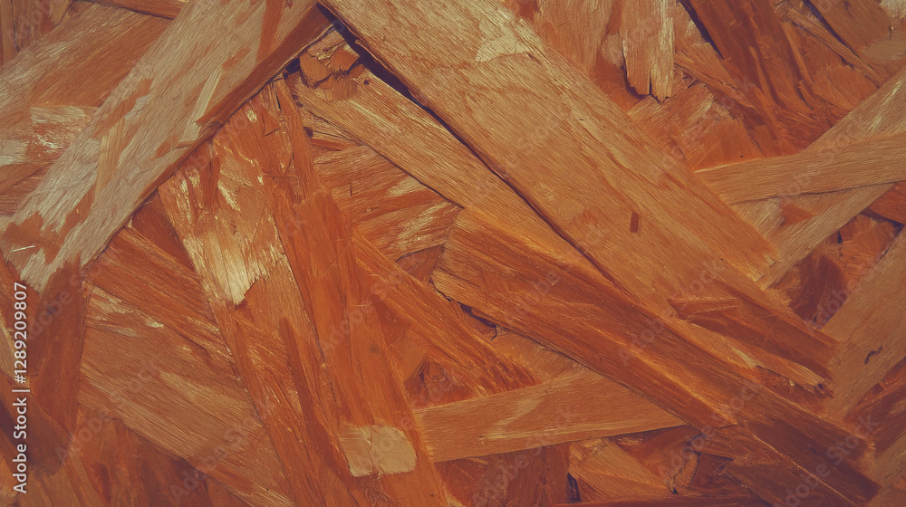 Aufkleber Rustic osb texture with textured coating and soft lighting for design and decor