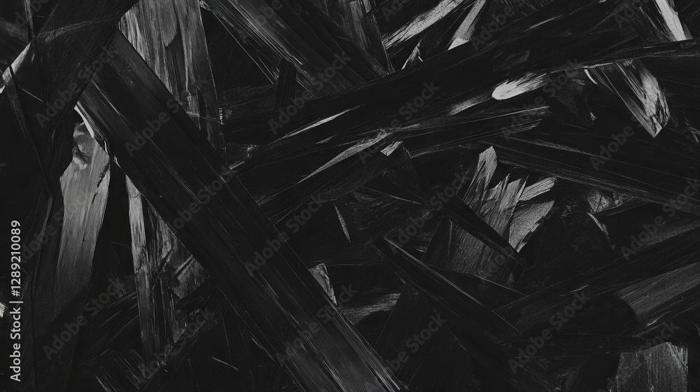 Aufkleber Black osb texture with thin strands and smooth surface for background design
