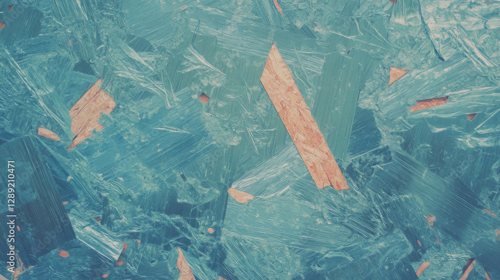 Poster weathered osb texture with faded colors for interior design and artistic projects