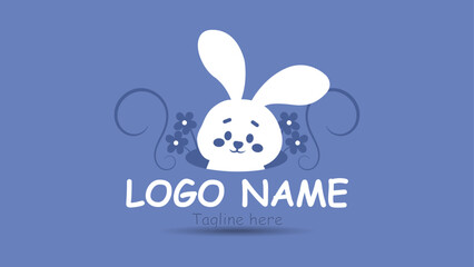 Cute bunny logo