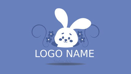 Cute bunny logo