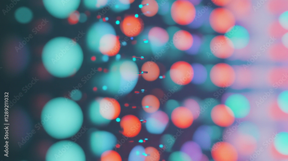 Aufkleber colorful bokeh light effect on pegboard texture for creative design and background