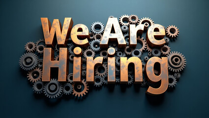 Engaging industrial hiring announcement showcasing growth opportunities and teamwork in a dynamic workforce