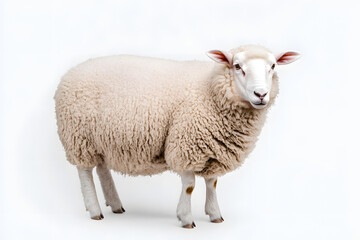 Fototapeta premium Sheep isolated on white background