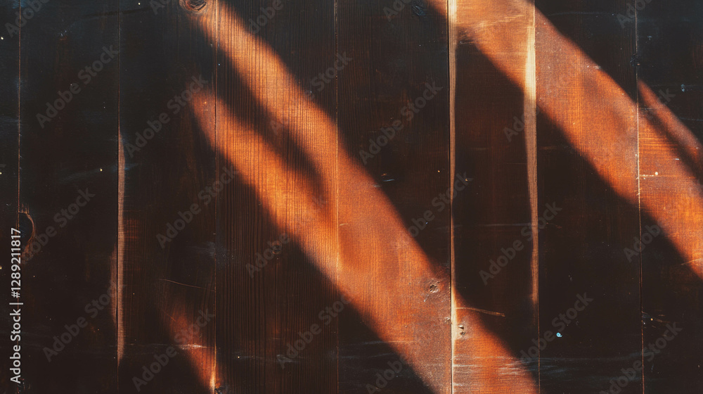 Poster dark stained plywood texture with deep shadows for design or background use