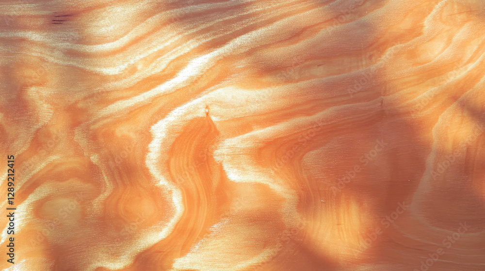 Poster smooth varnished plywood texture with warm bright tones for design and craft projects