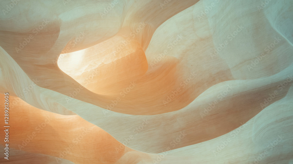 Poster abstract organic flowing plywood texture with soft waves for background design