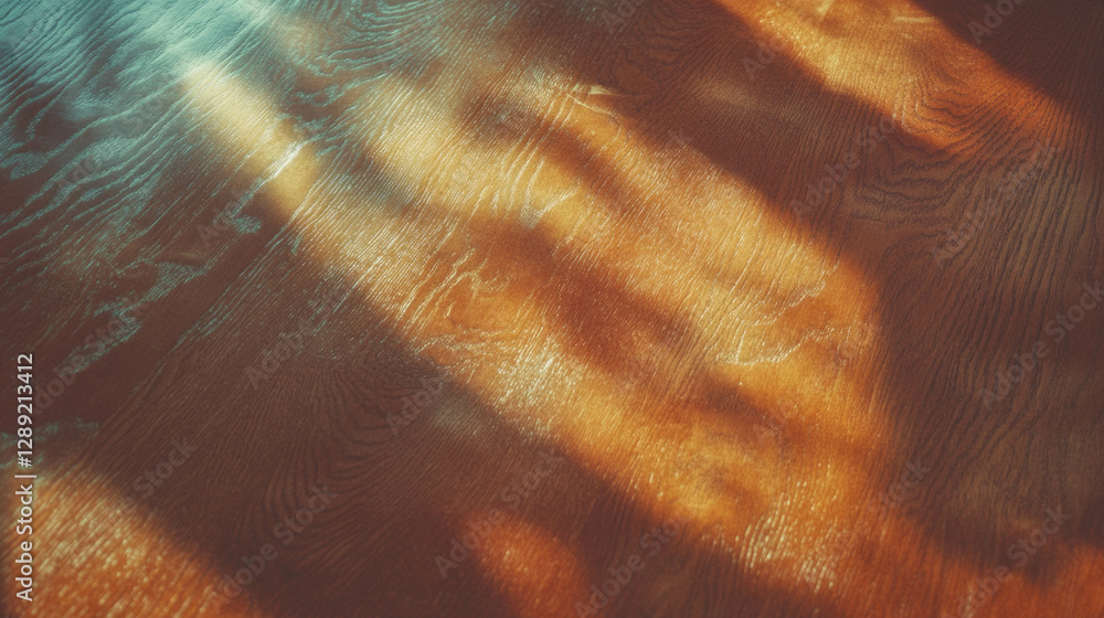 Poster Warm wooden surface with polished texture and subtle grain patterns