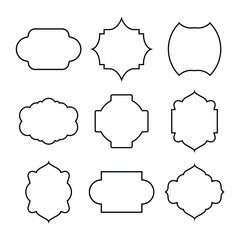 Black color line art collection