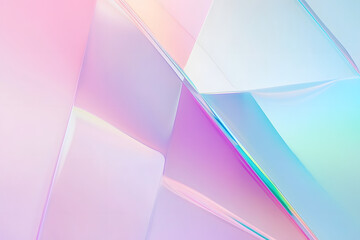 Holographic background with rainbow pastel colors, light blue sky, gradient, grainy texture