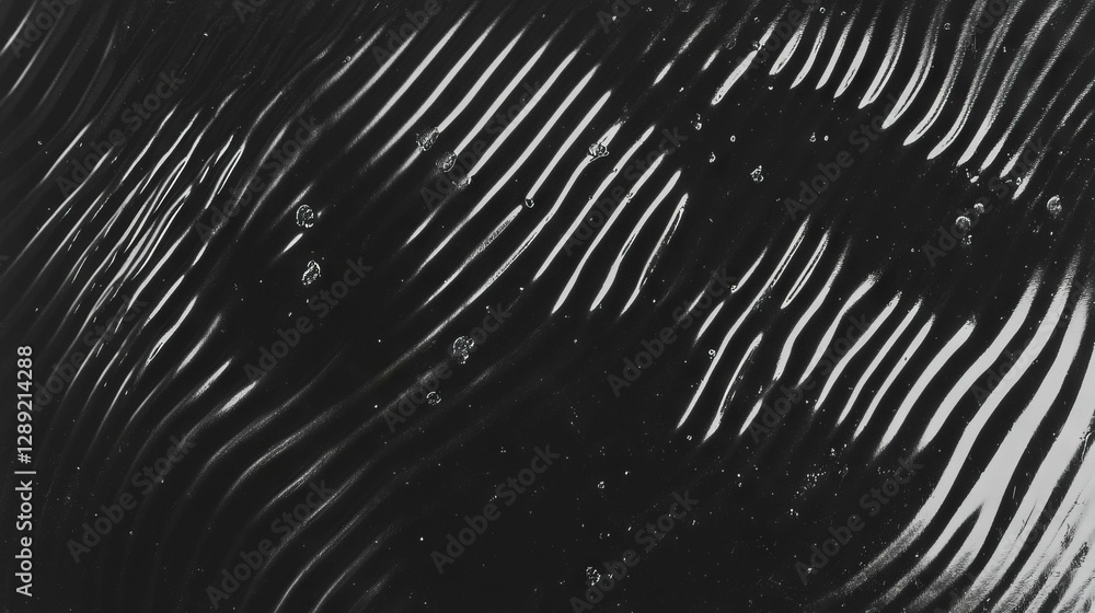 Poster Abstract texture of ribbed plastic with fingerprint patterns and light reflections