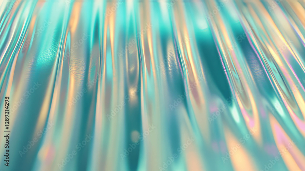 Poster Abstract texture of frosted ribbed plastic in soft pastel hues for design and background use