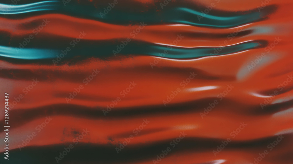 Poster Abstract fluid texture of ribbed plastic with layered structure for creative design
