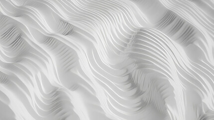 Abstract white ribbed plastic texture with layered structure for background or design element