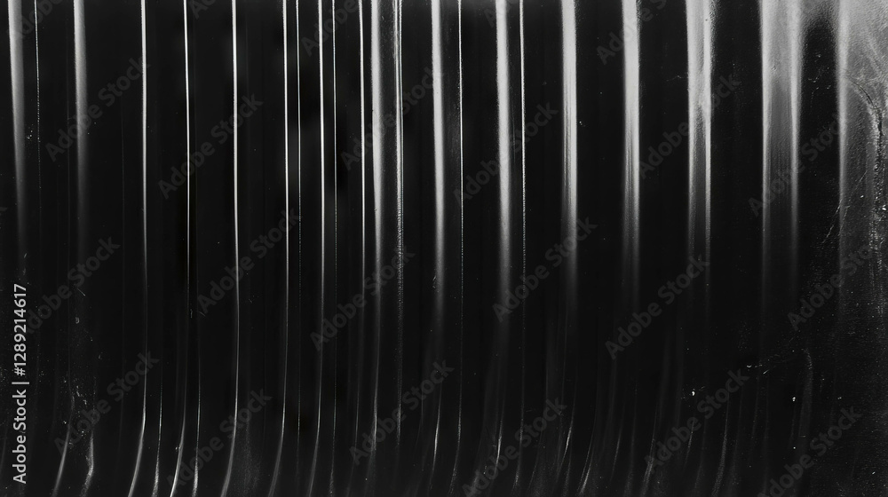 Poster Ribbed plastic texture with repeating pattern for design background