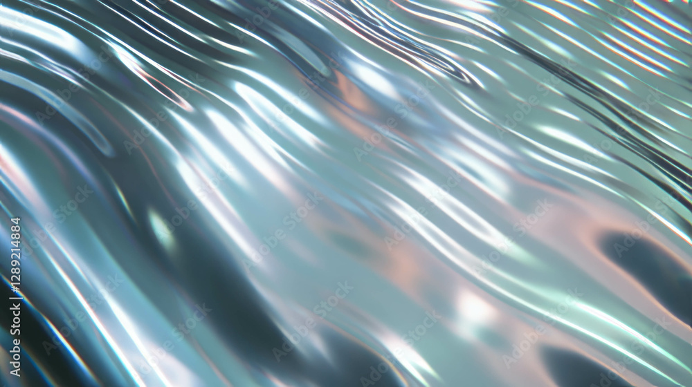Poster shiny ribbed plastic texture with smooth polished surface for modern design