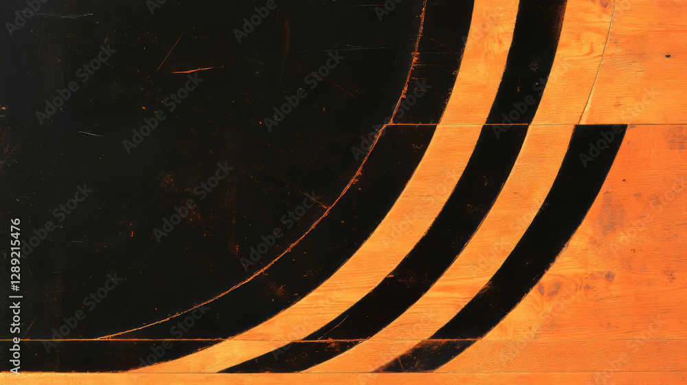 Aufkleber Abstract texture of rough plywood with visible layers and geometric patterns