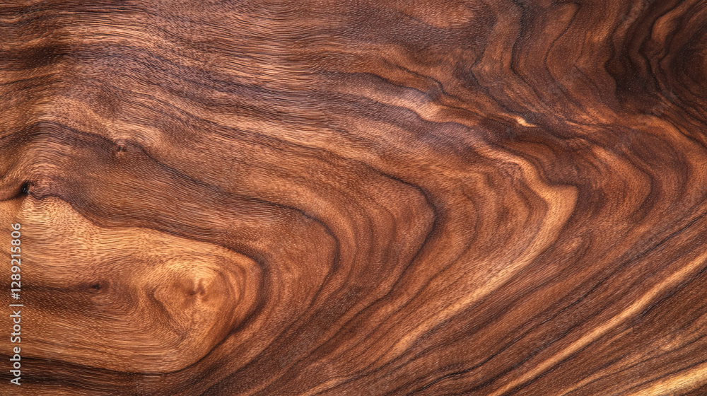 Poster rustic walnut texture with deep grooves and rich dark tones for design and decoration