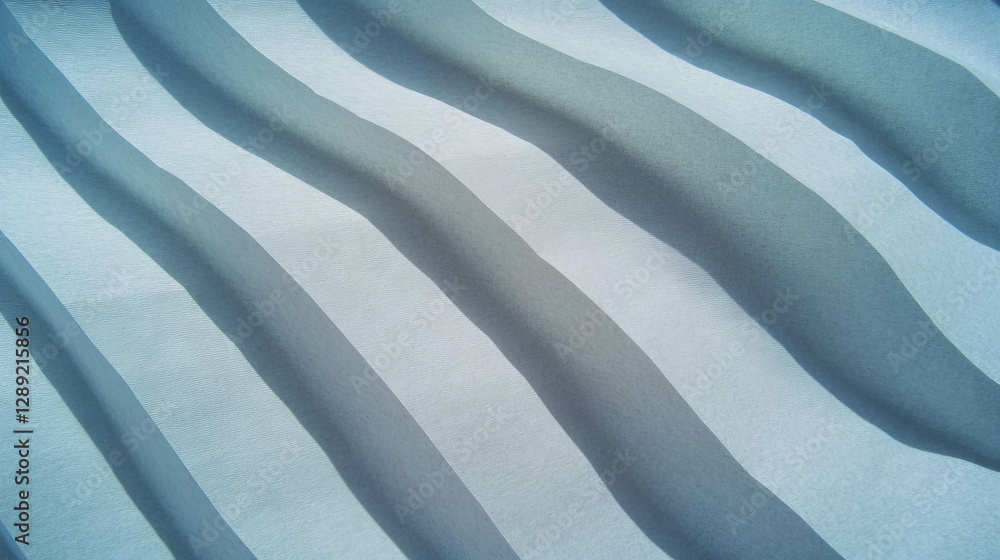 Aufkleber Abstract texture of rounded horizontal ribbed grey paper for design