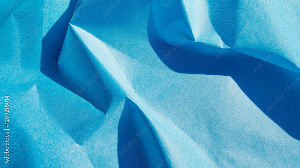 Aufkleber Abstract blue paper texture with intersecting ribbed patterns for creative design