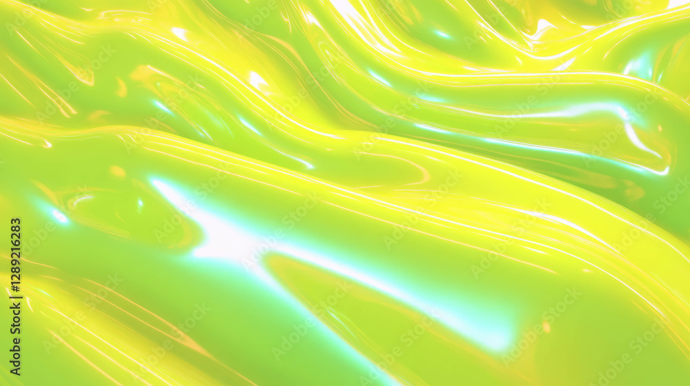 Poster vibrant neon ribbed texture with rounded intersections for creative design