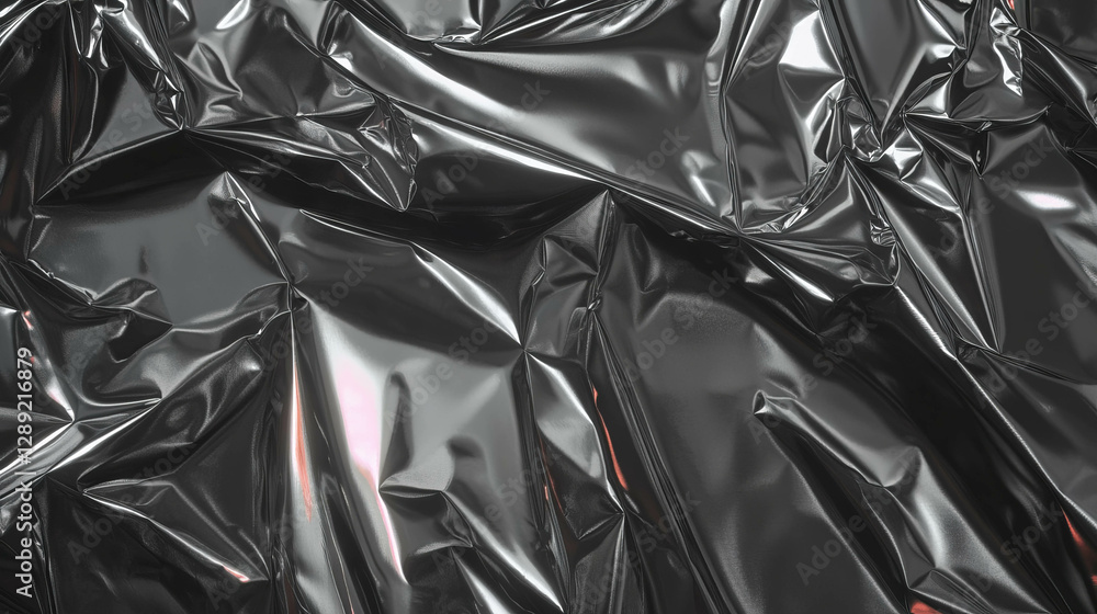 Aufkleber abstract texture of rumpled aluminum foil with intricate fine lines for creative background design